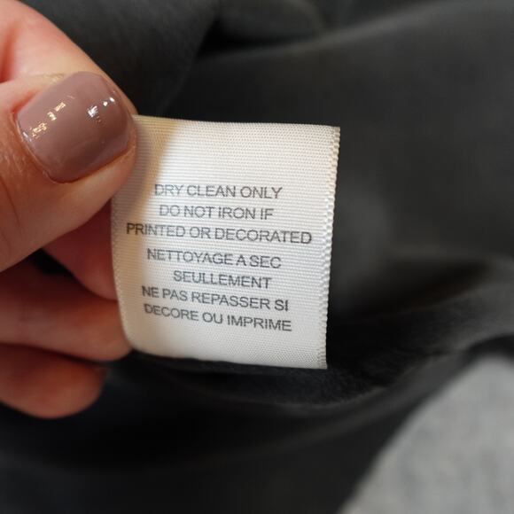 Equipment Femme Top Womens Extra Small Silk Button Front Long Sleeve Black Luxe - Picture 5 of 10